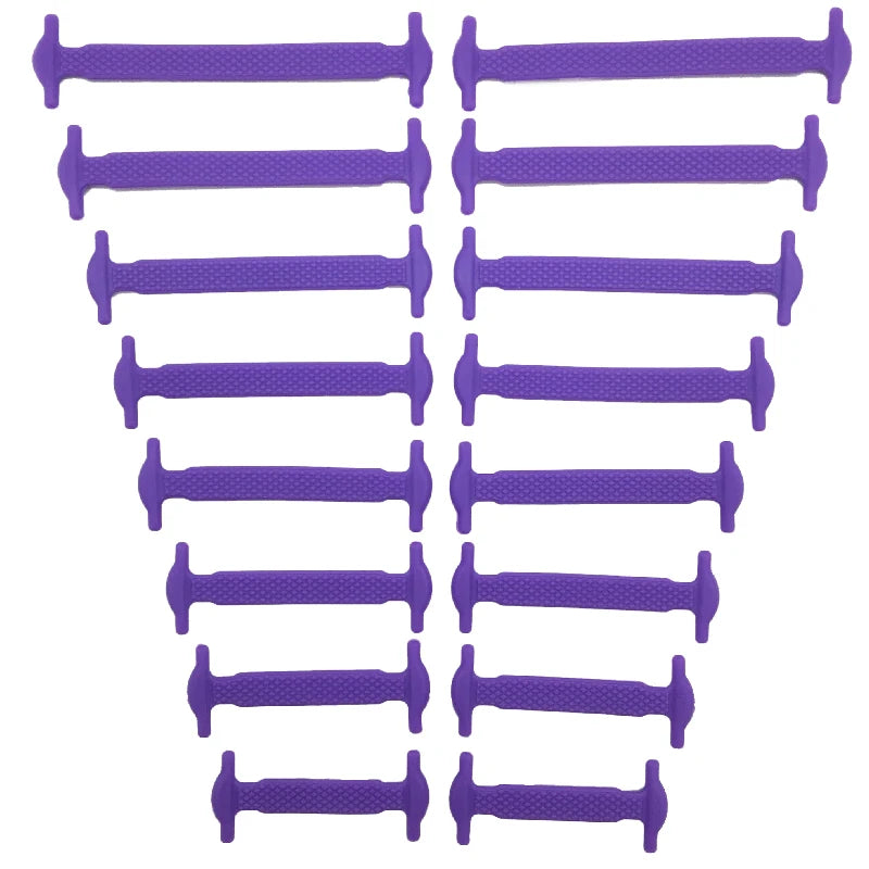 16-Piece No-Tie Silicone Shoelaces Set