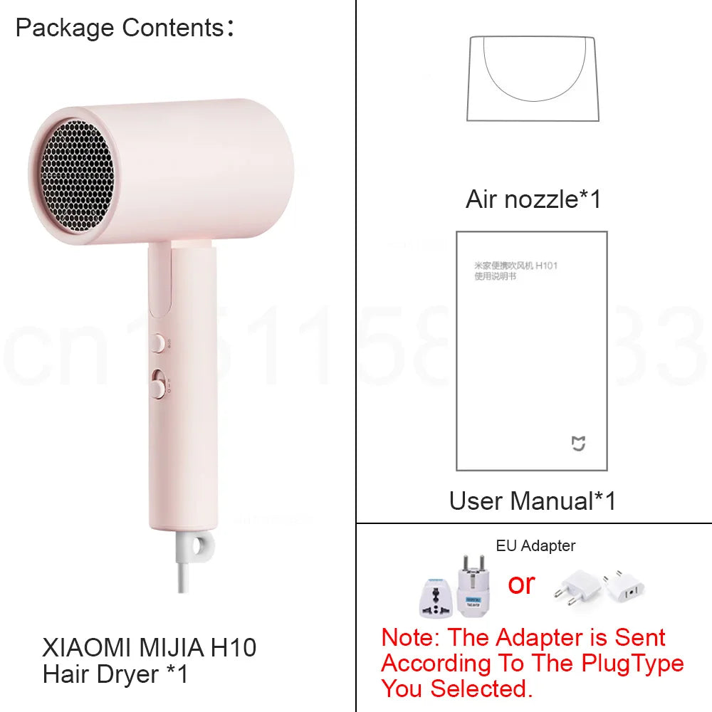 XIAOMI MIJIA H101 Foldable Hair Dryer - 1600W Ionic Blow Dryer