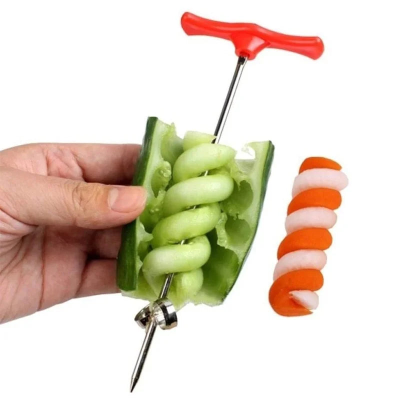 Manual Spiral Vegetable Cutter for Potatoes, Carrots and Cucumbers