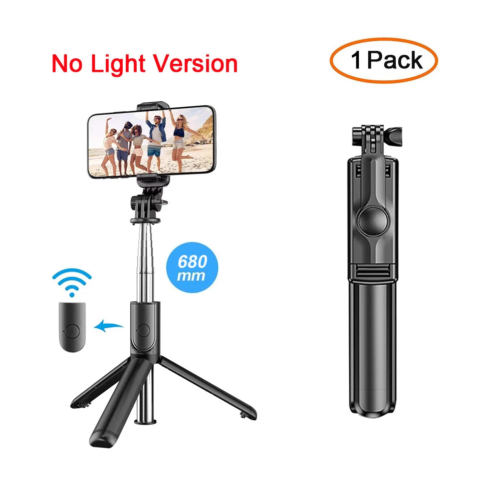Bluetooth Selfie Stick Tripod with Fill Light