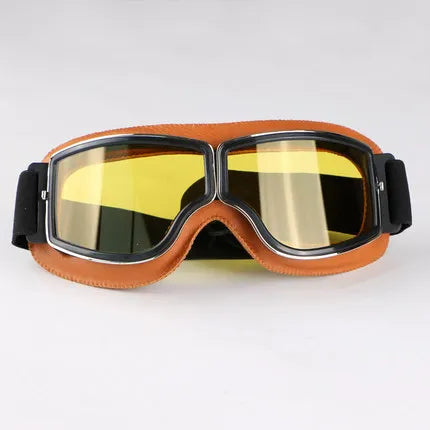 Retro Windproof Motorcycle Glasses - Folding Helmet Sunglasses