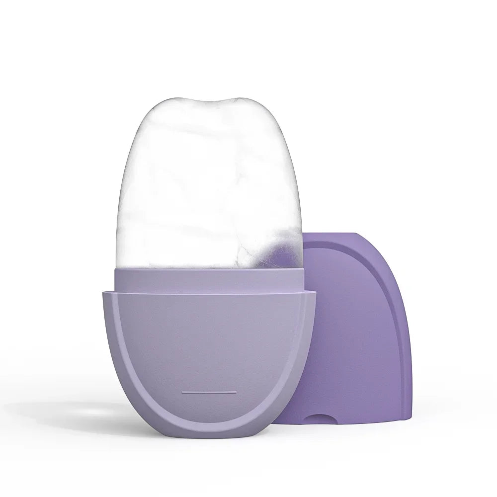 Facial Ice Roller and Gua Sha Cube - Cooling Skin Care Tool