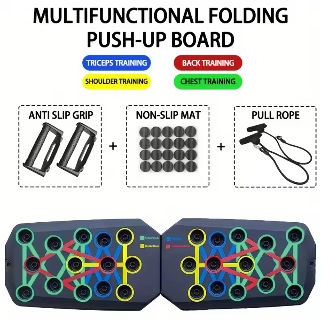Foldable Push-Up Board Set - Full Body Strength Trainer