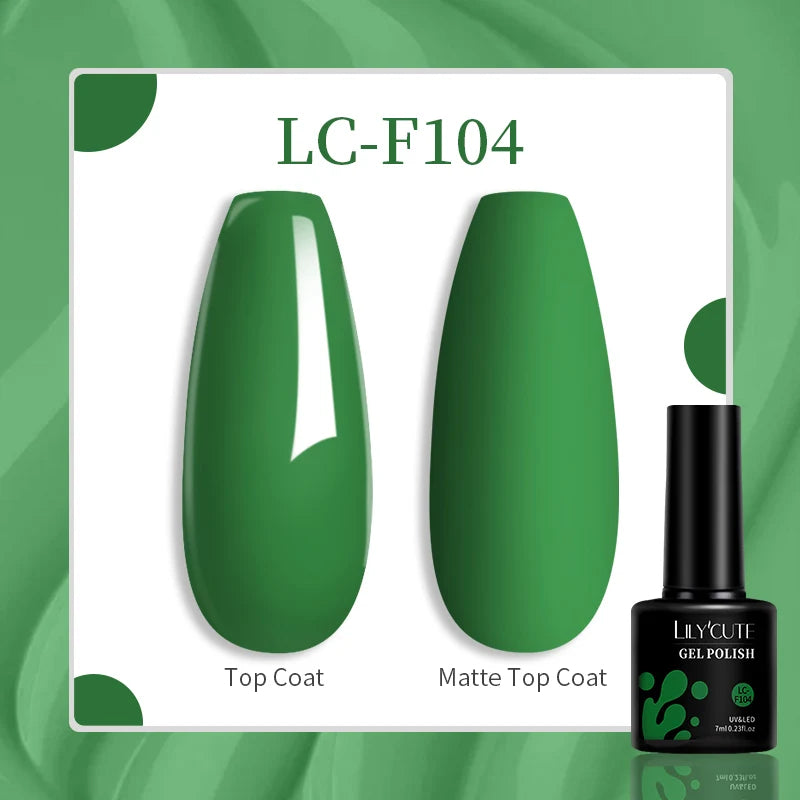 LILYCUTE 7ml UV LED Gel Nail Polish with 129 Color Options