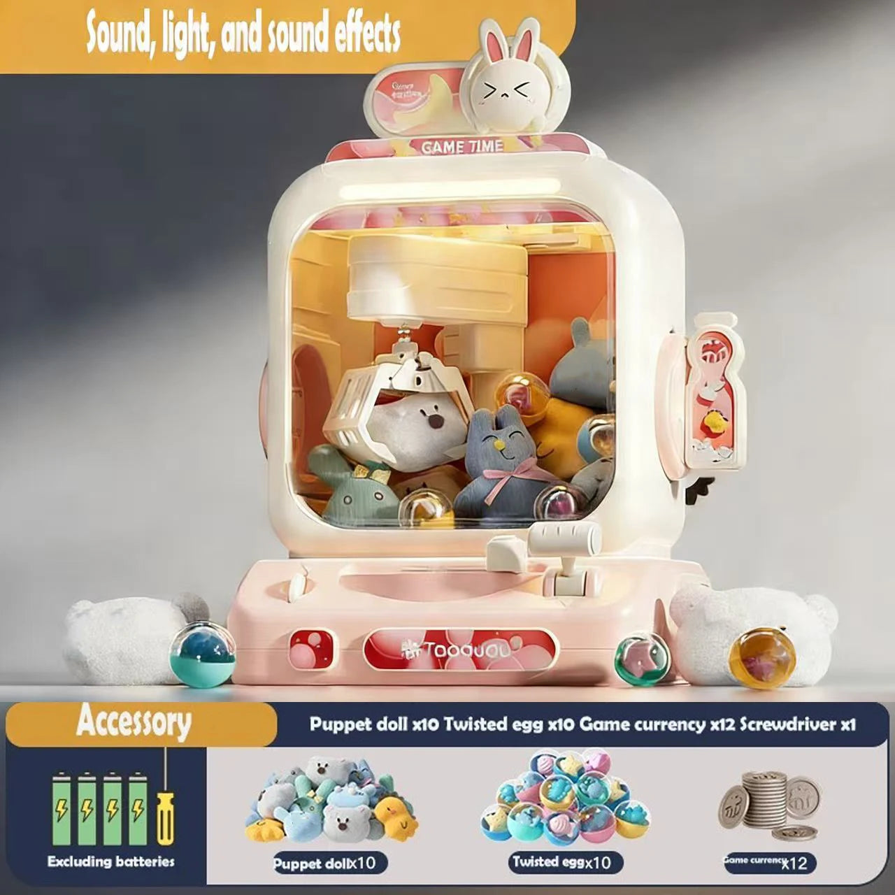 Mini Claw Machine Toy - Coin-Style Arcade Catch Game