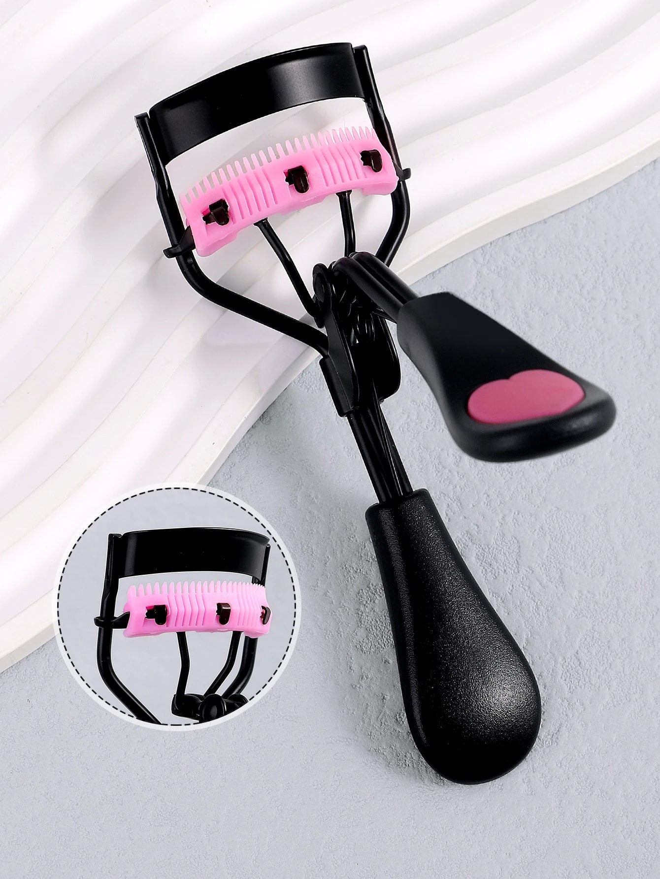 Stainless Steel Eyelash Curler with Comb - Gentle Lift Lash Shaper