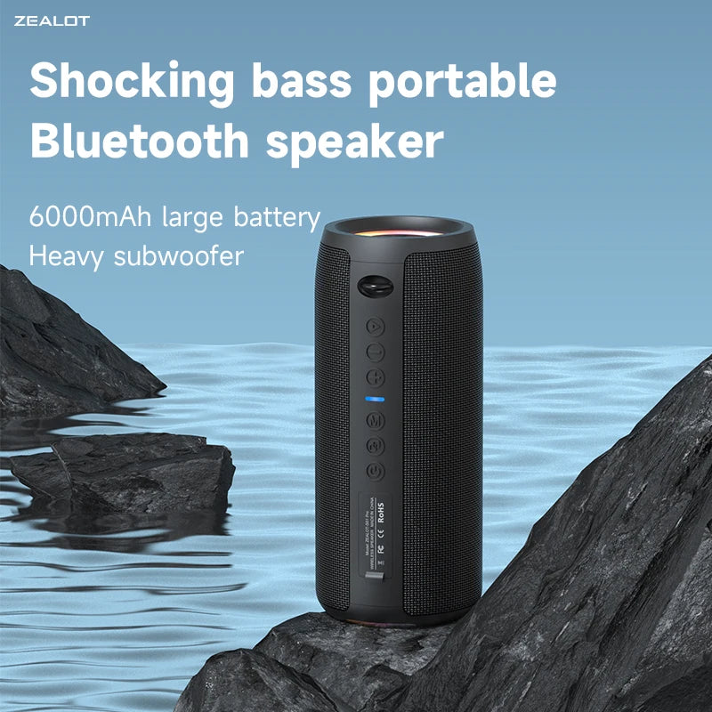 ZEALOT S51Pro 40W Bluetooth Speaker with 3D Bass and IPX5 Water Resistance