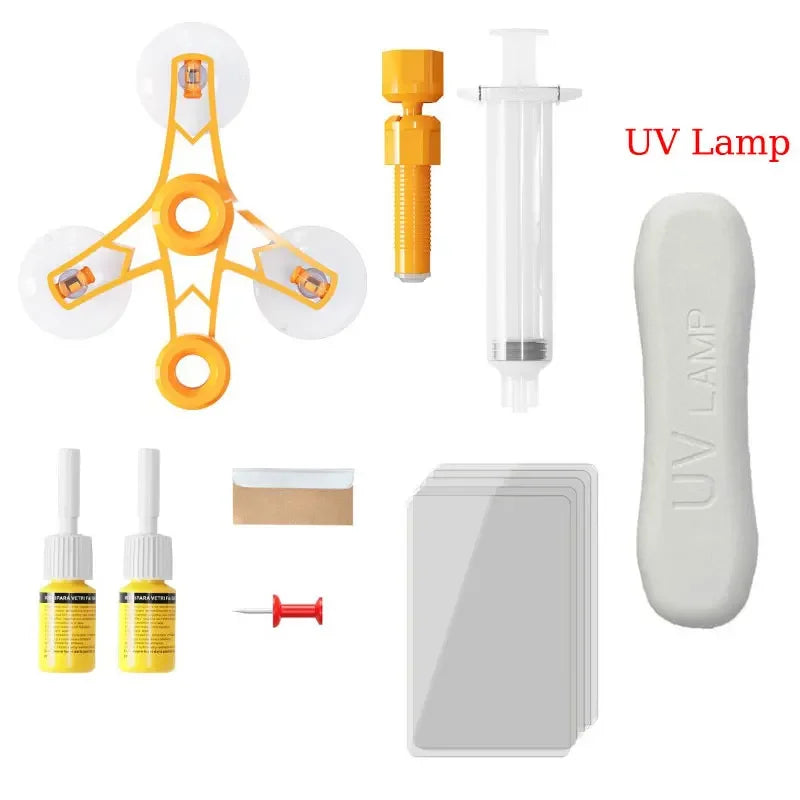DIY Windshield Crack Repair Kit - Glass Scratch Resin Tool