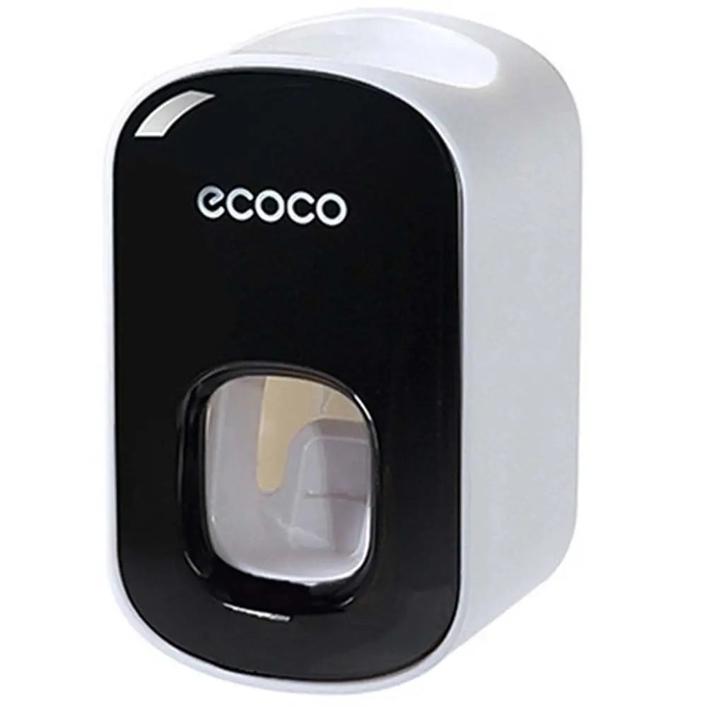 Wall-Mount Automatic Toothpaste Dispenser and Toothbrush Holder