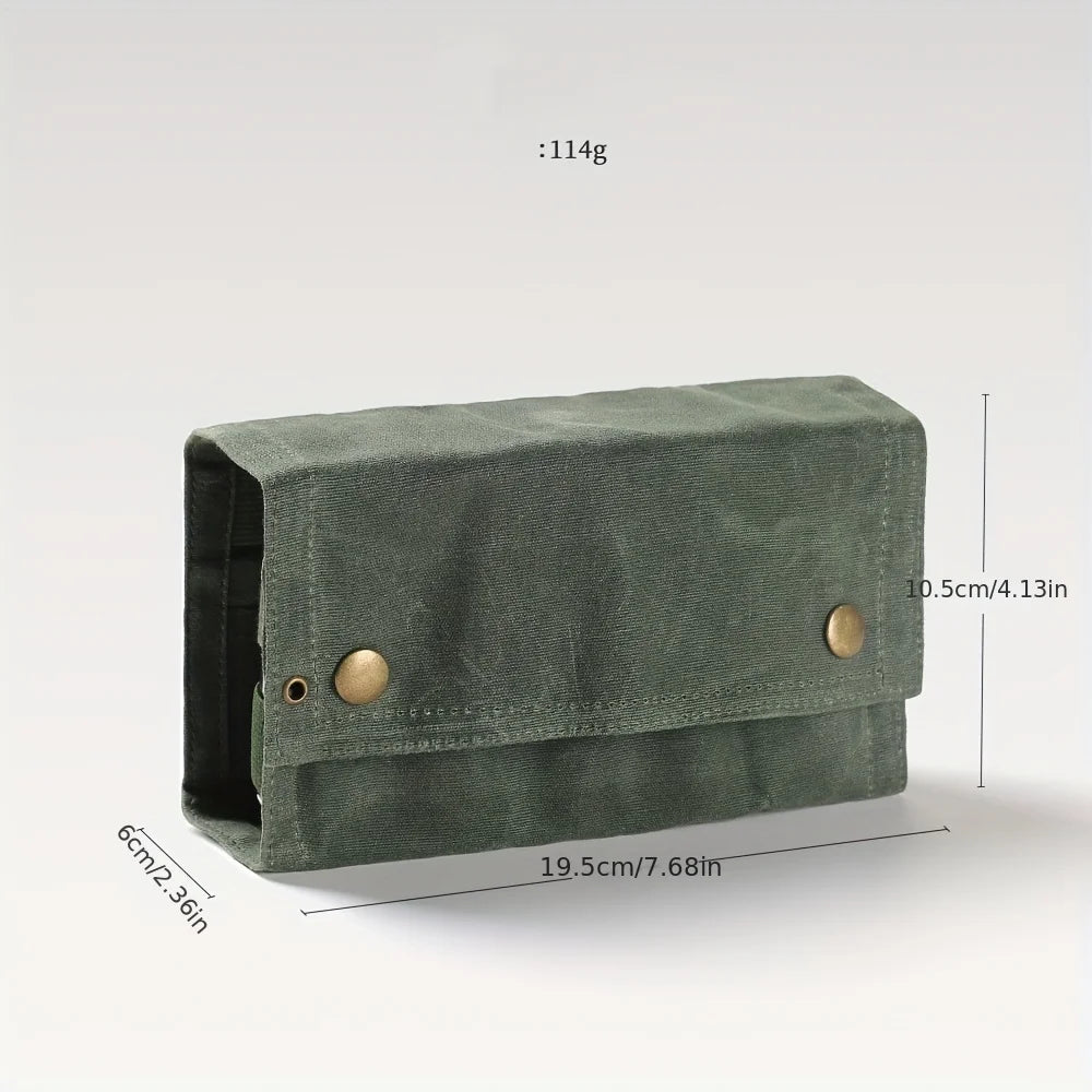 Waxed Canvas Camping Spice Bottle Storage Bag for BBQ Gear