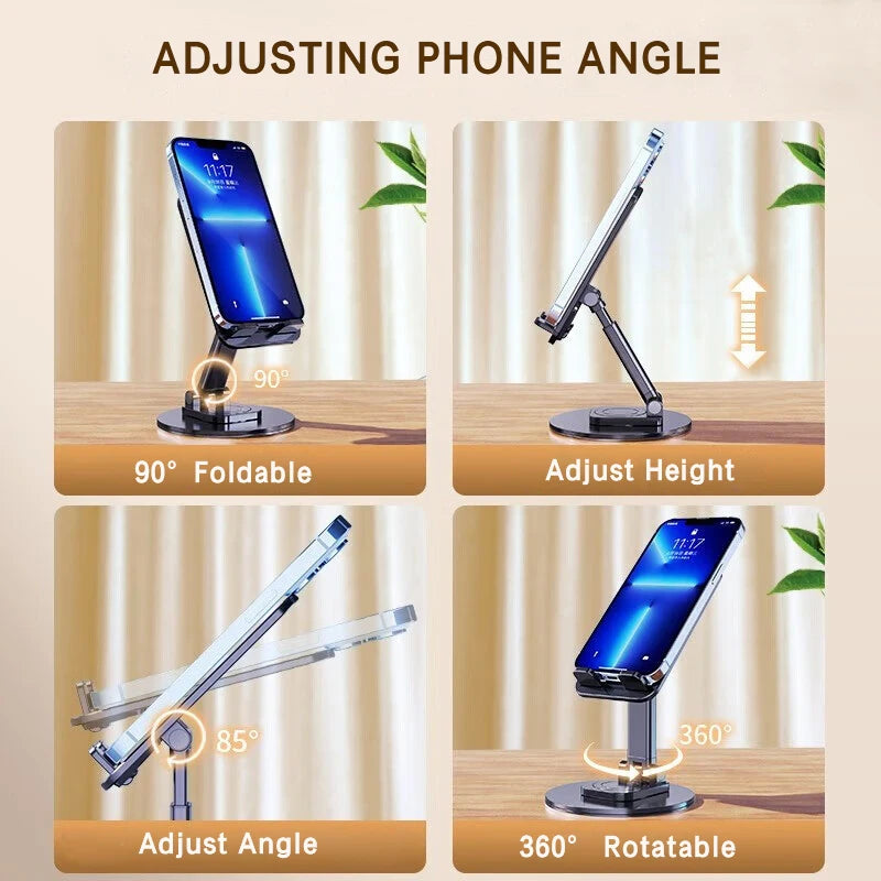 360 Degree Metal Desk Phone and Tablet Holder