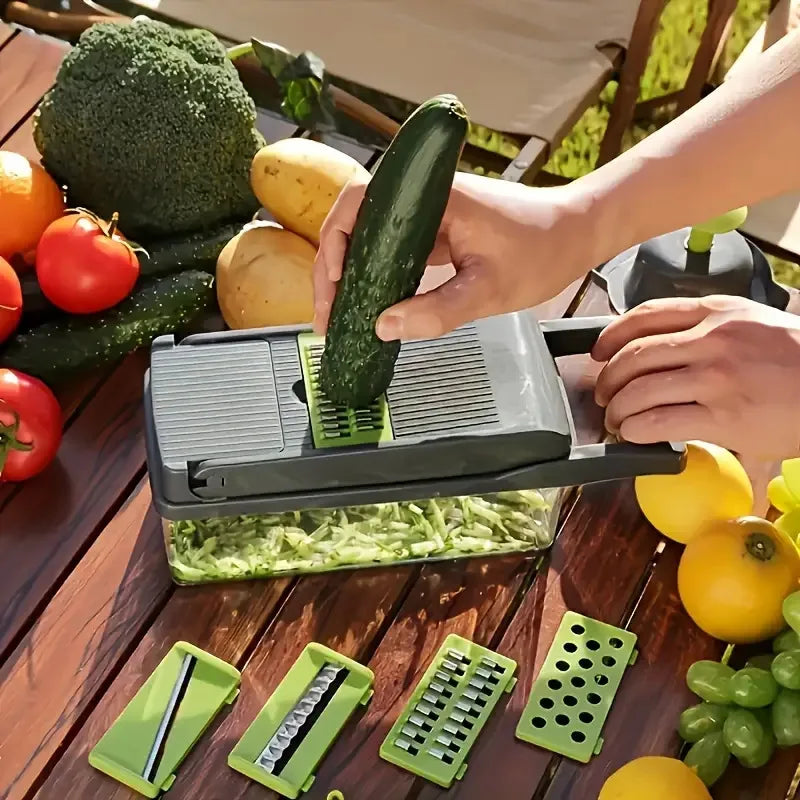 14-Piece Multifunctional Vegetable Grater and Dicing Slicer Set