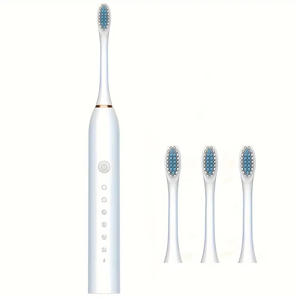 USB Rechargeable Ultrasonic Toothbrush with 6 Speeds and Soft Bristles