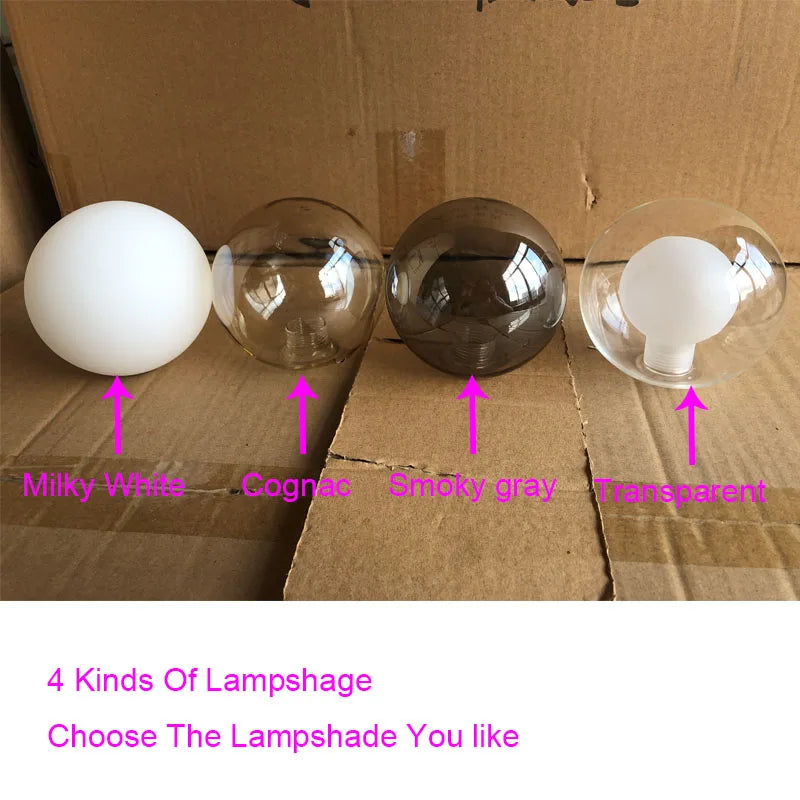 Gold 11-Head Glass Ball LED Pendant Light