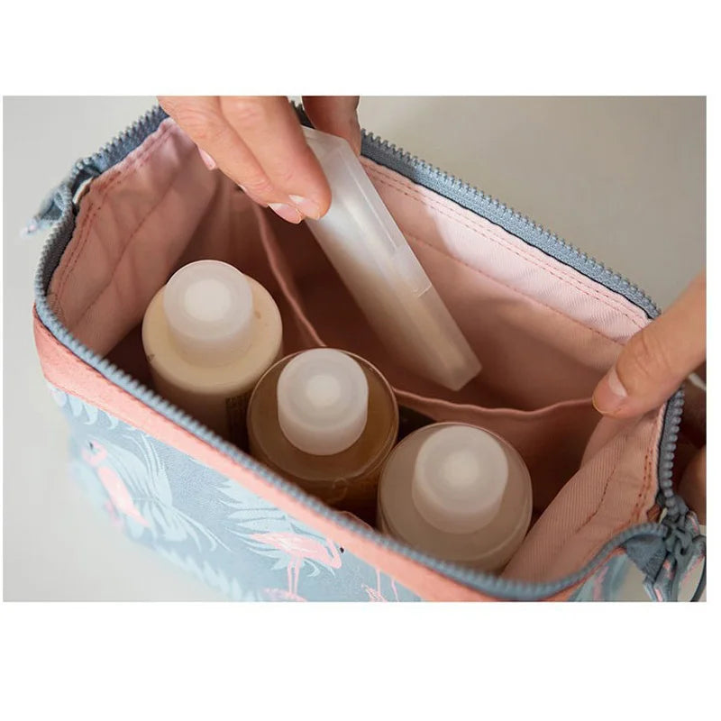 Waterproof Flamingo Cosmetic Travel Makeup Bag