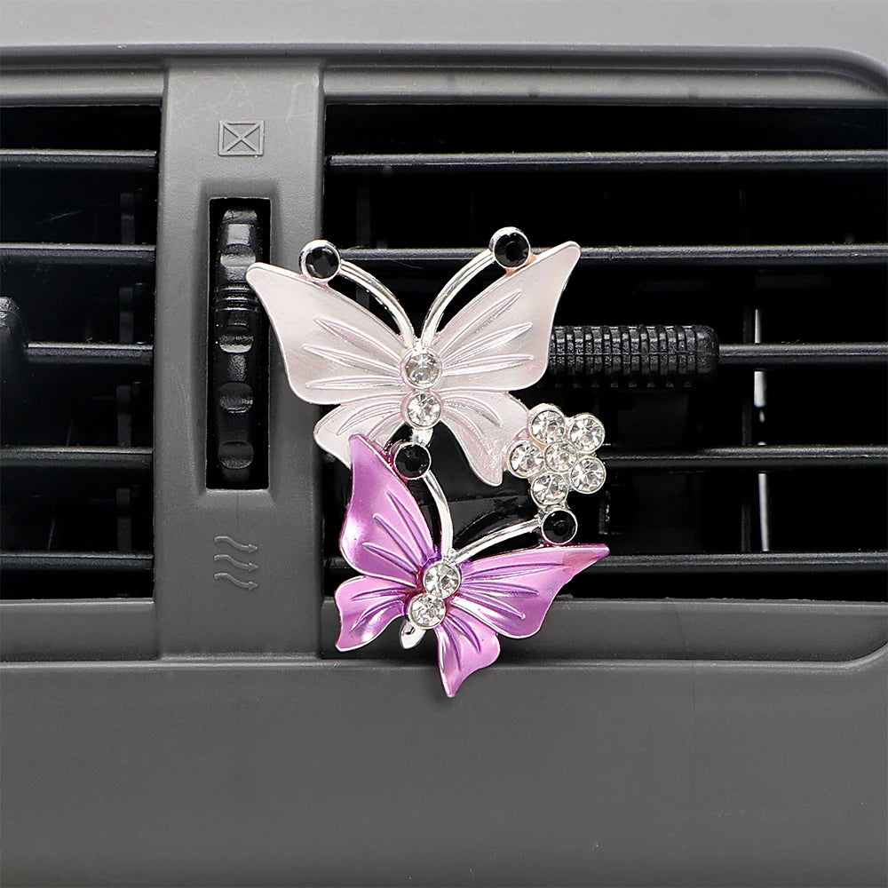 Butterfly Car Air Vent Freshener - Crystal Fragrance Outlet Clip