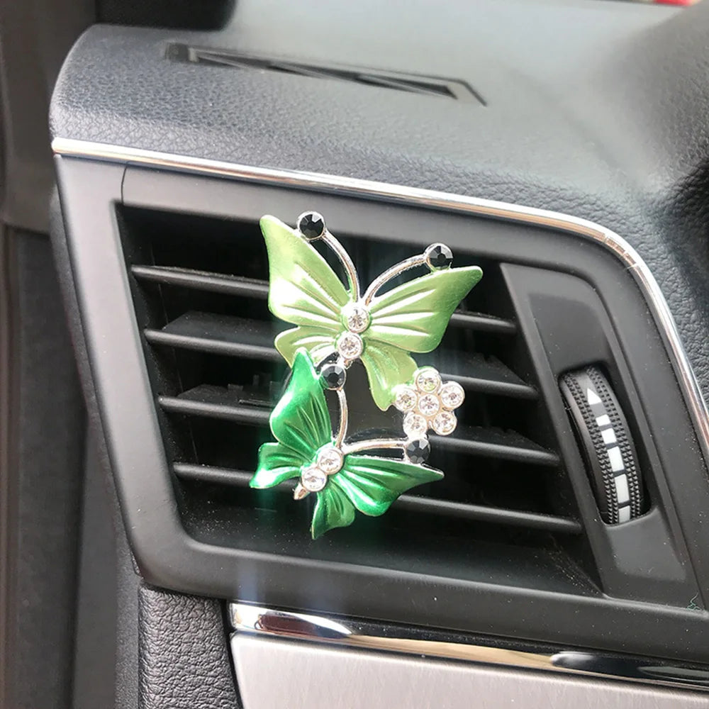 Butterfly Car Air Vent Freshener - Crystal Fragrance Outlet Clip