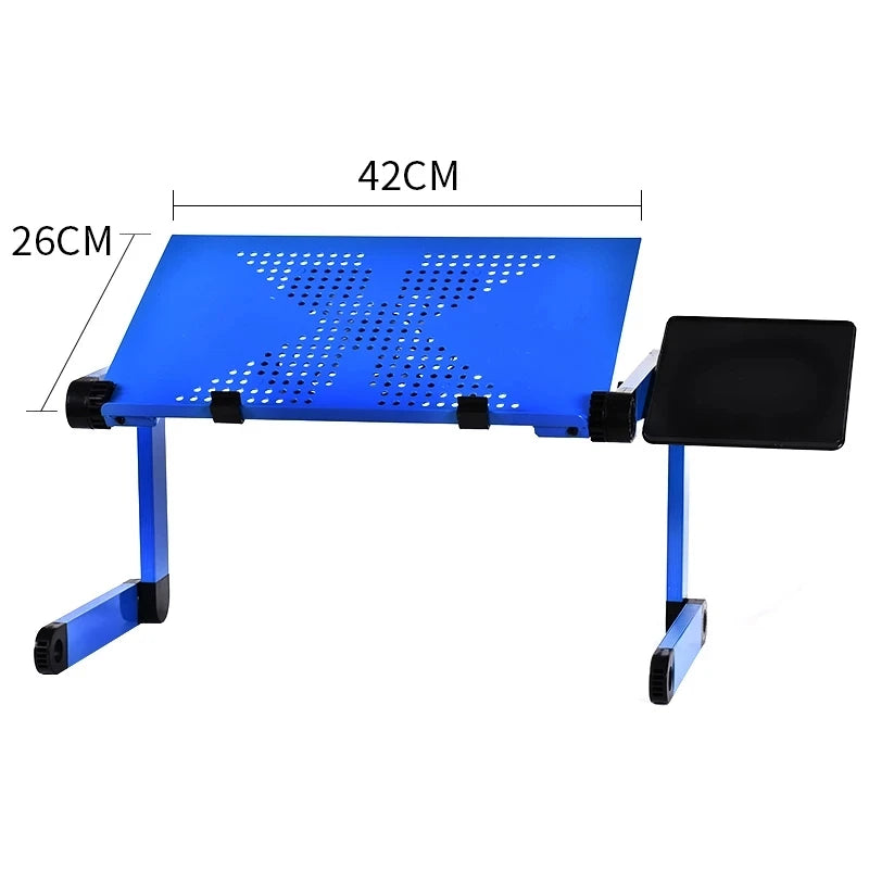 Adjustable Aluminum Alloy Folding Laptop Table for Bed, Sofa, and Study