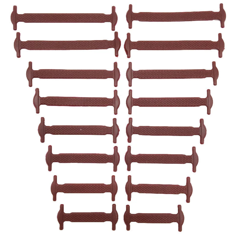 16-Piece No-Tie Silicone Shoelaces Set