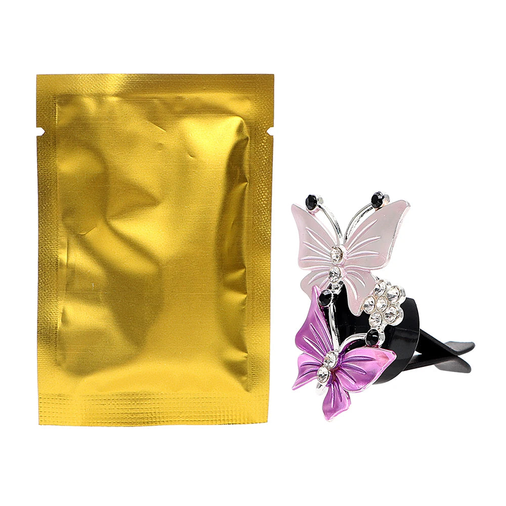 Butterfly Car Air Vent Freshener - Crystal Fragrance Outlet Clip