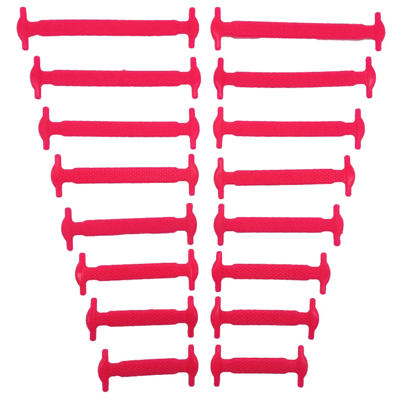 16-Piece No-Tie Silicone Shoelaces Set
