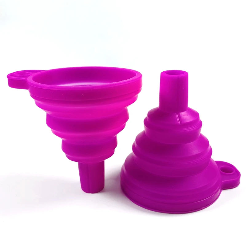 Collapsible Silicone Kitchen Funnel for Bottles and Liquids