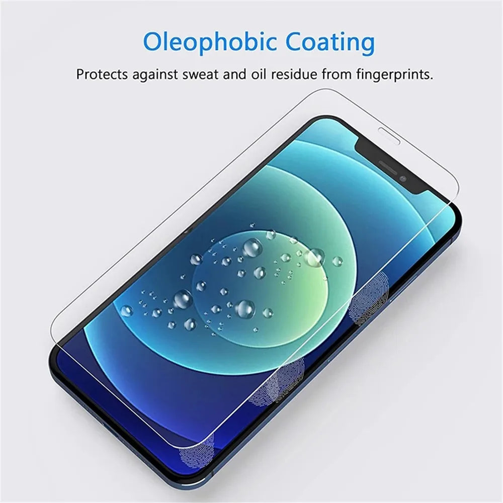 4-Piece HD Protective Glass Screen Protector for iPhone