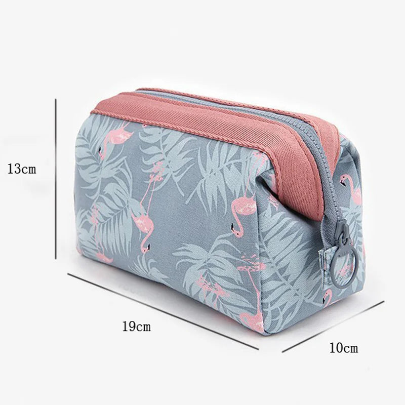 Waterproof Flamingo Cosmetic Travel Makeup Bag