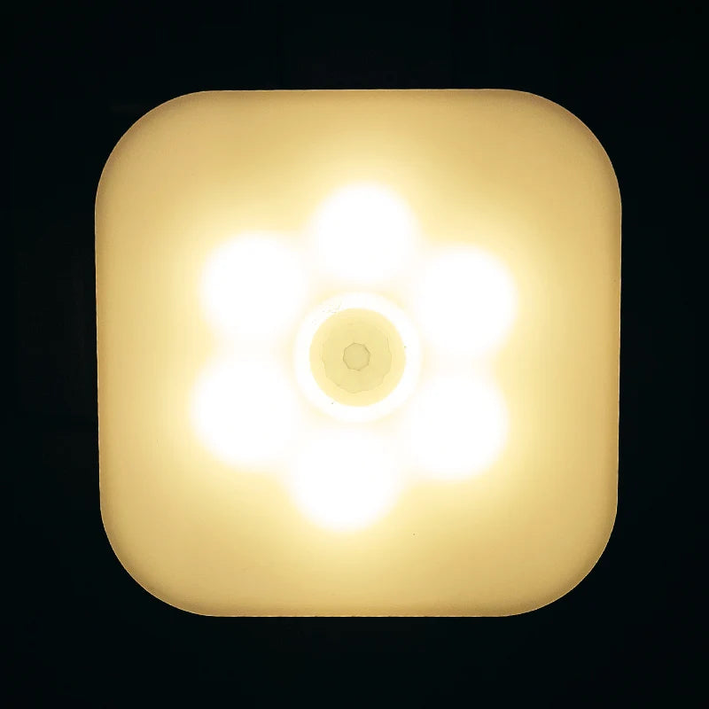 Motion Sensor EU Plug LED Night Wall Lamp