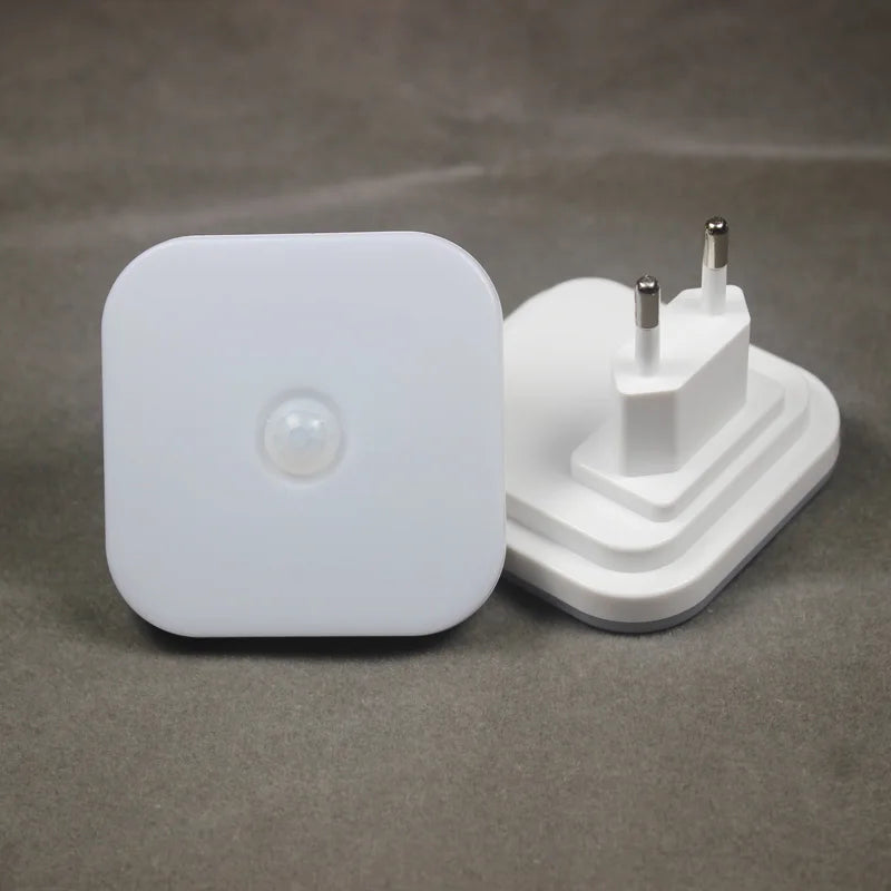 Motion Sensor EU Plug LED Night Wall Lamp