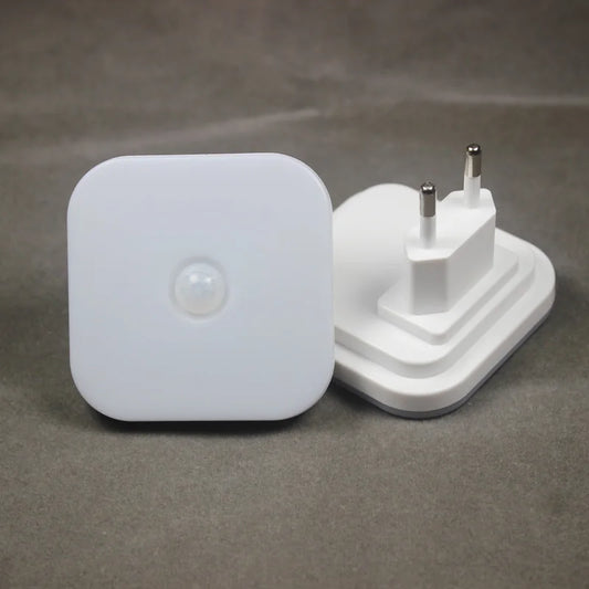 Motion Sensor EU Plug LED Night Wall Lamp