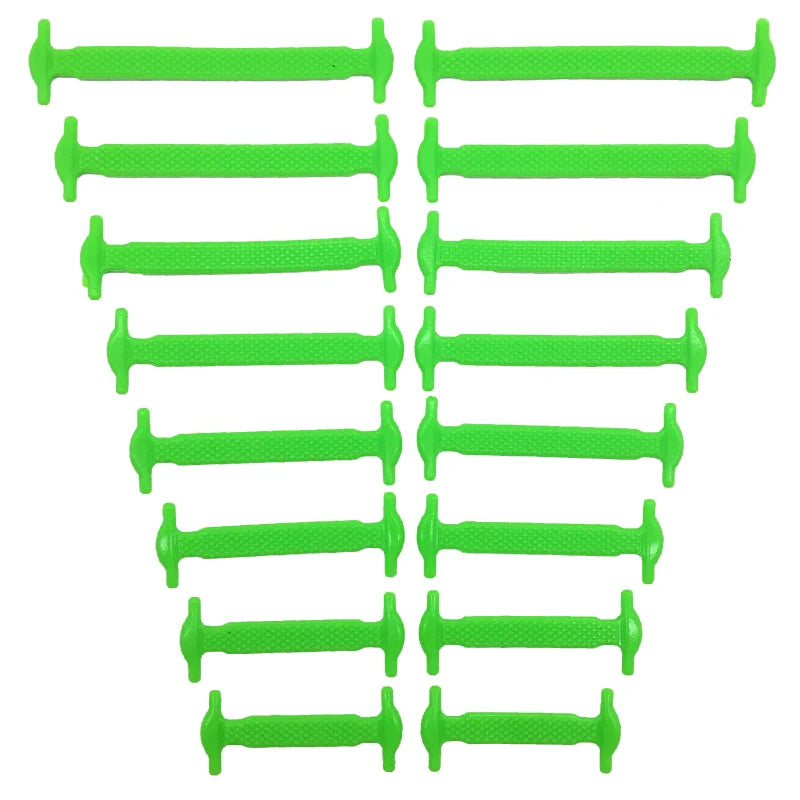 16-Piece No-Tie Silicone Shoelaces Set