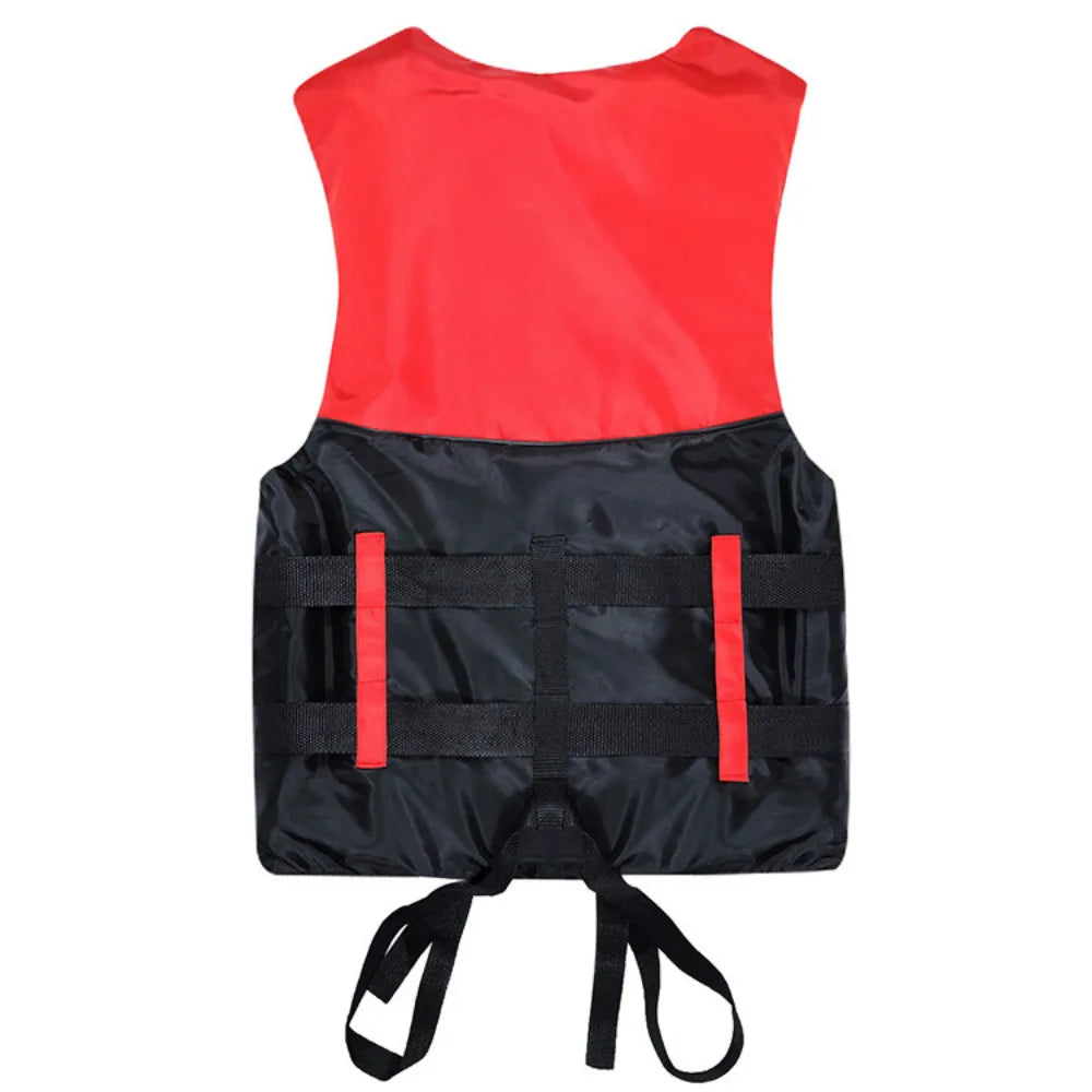 Outdoor Polyester Life Jacket Vest with Whistle for Swimming & Boating