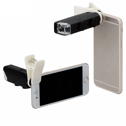 60X-100X Clip-On LED Phone Microscope Lens