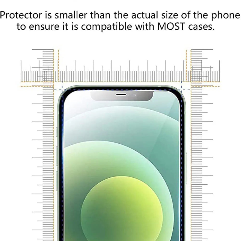 4-Piece HD Protective Glass Screen Protector for iPhone