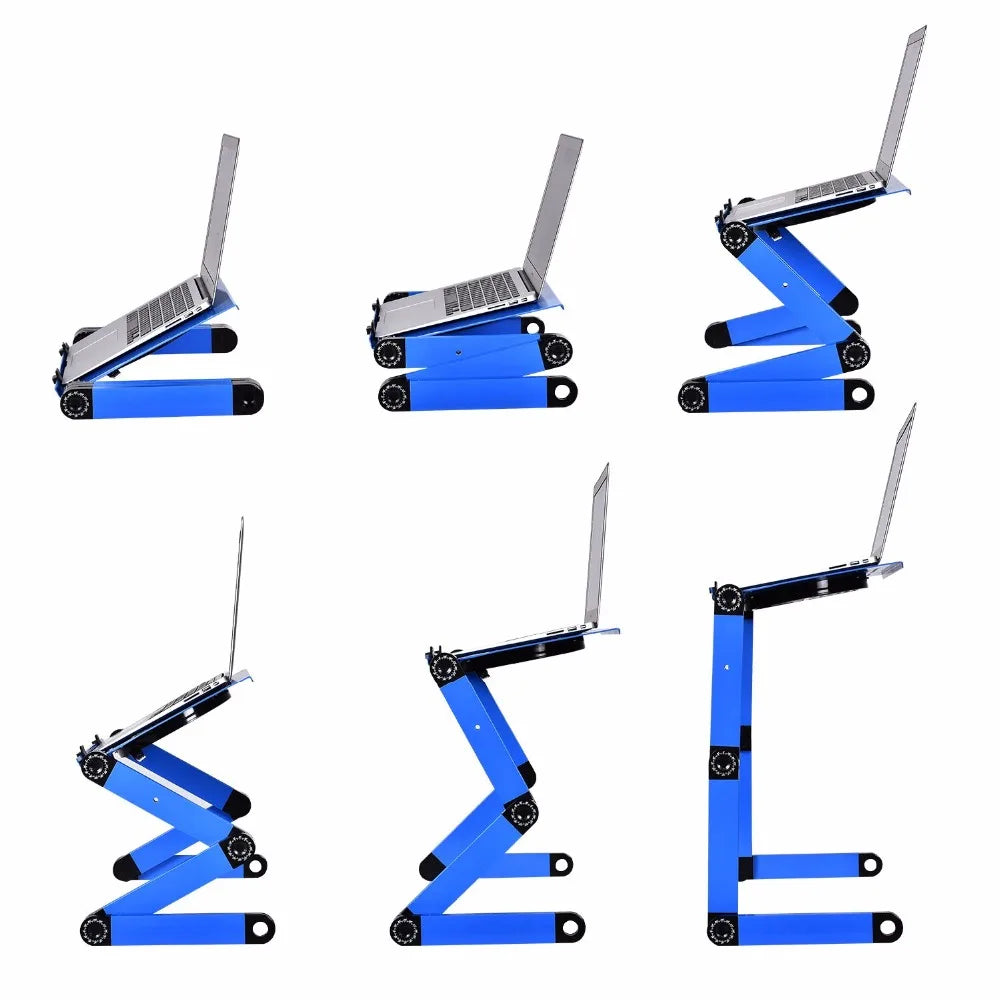 Adjustable Aluminum Alloy Folding Laptop Table for Bed, Sofa, and Study