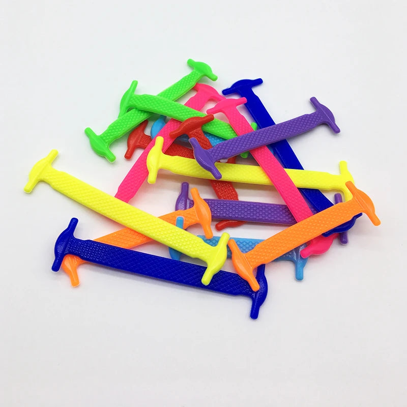 16-Piece No-Tie Silicone Shoelaces Set