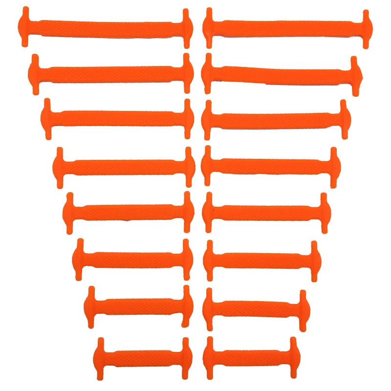 16-Piece No-Tie Silicone Shoelaces Set