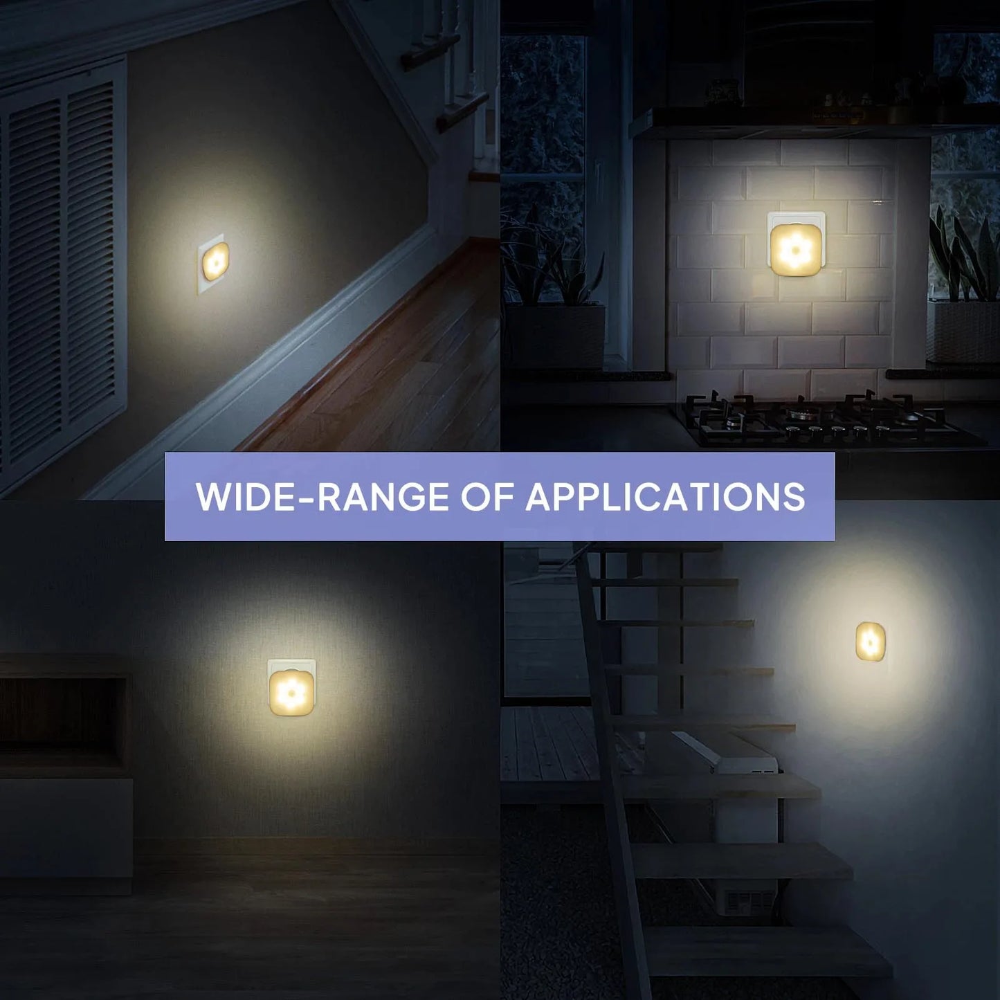 Motion Sensor EU Plug LED Night Wall Lamp