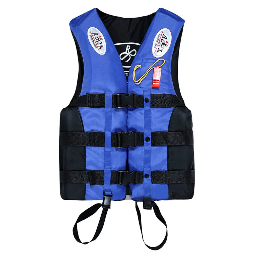 Outdoor Polyester Life Jacket Vest with Whistle for Swimming & Boating