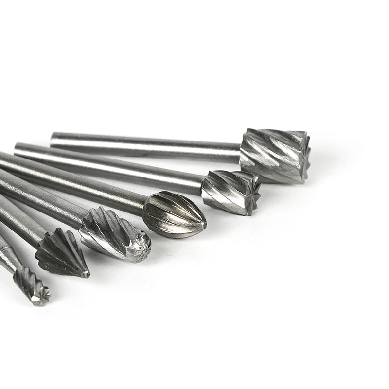 HSS Rotary Burr Cutter Set with Mini Drill Bits and Storage Box