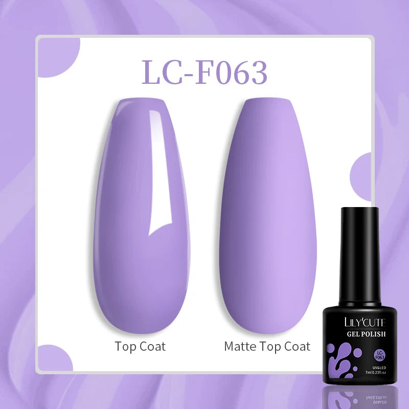 LILYCUTE 7ml UV LED Gel Nail Polish with 129 Color Options
