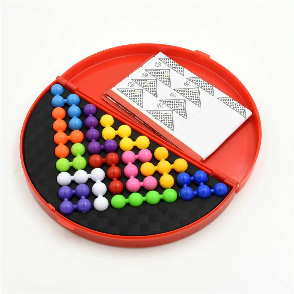 3D IQ Pyramid Puzzle Board Game - Pearl Bead Logic Toy
