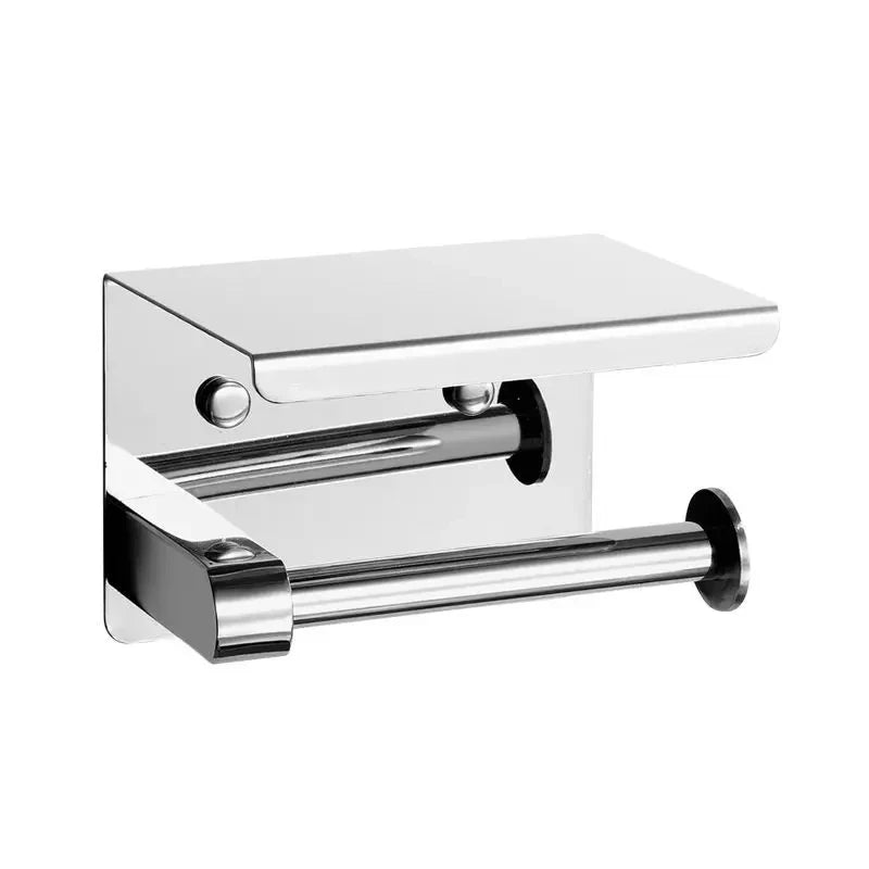 No-Drill Stainless Steel Bathroom Toilet Paper Holder
