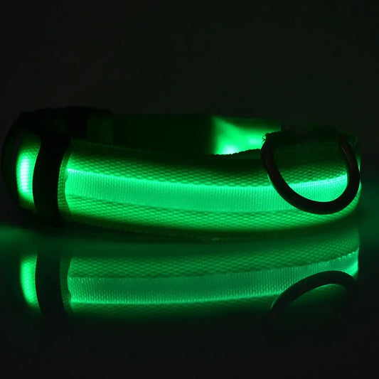 Colorful RGB Nylon LED Pet Collar for Small Dogs & Cats