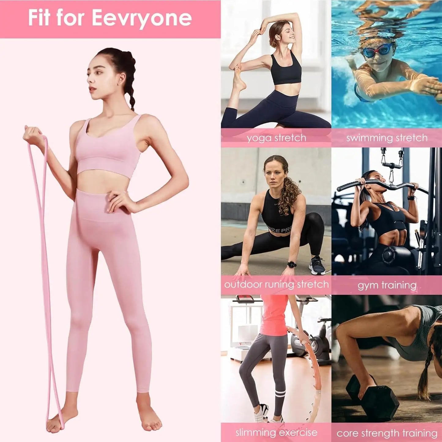 8-Shaped Chest Expander Yoga Pull Rope for Arm & Shoulder Training