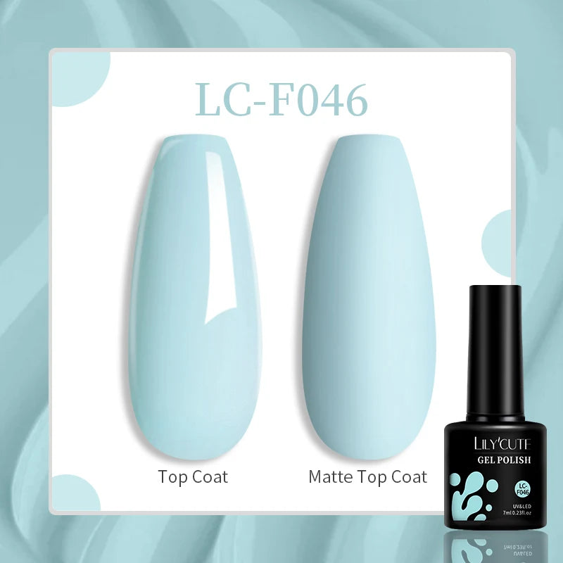 LILYCUTE 7ml UV LED Gel Nail Polish with 129 Color Options