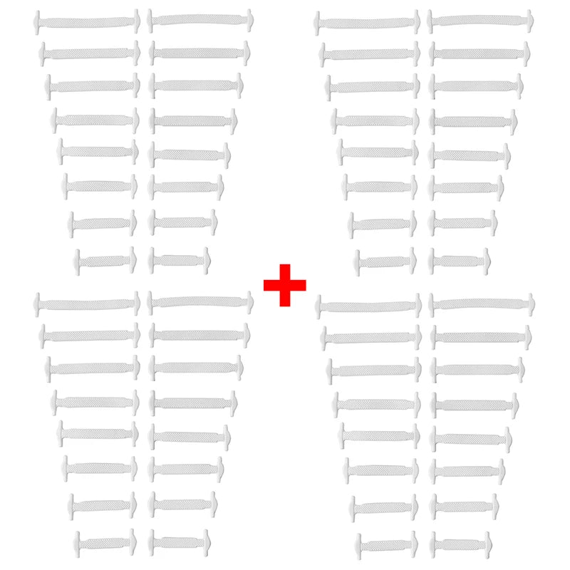 16-Piece No-Tie Silicone Shoelaces Set