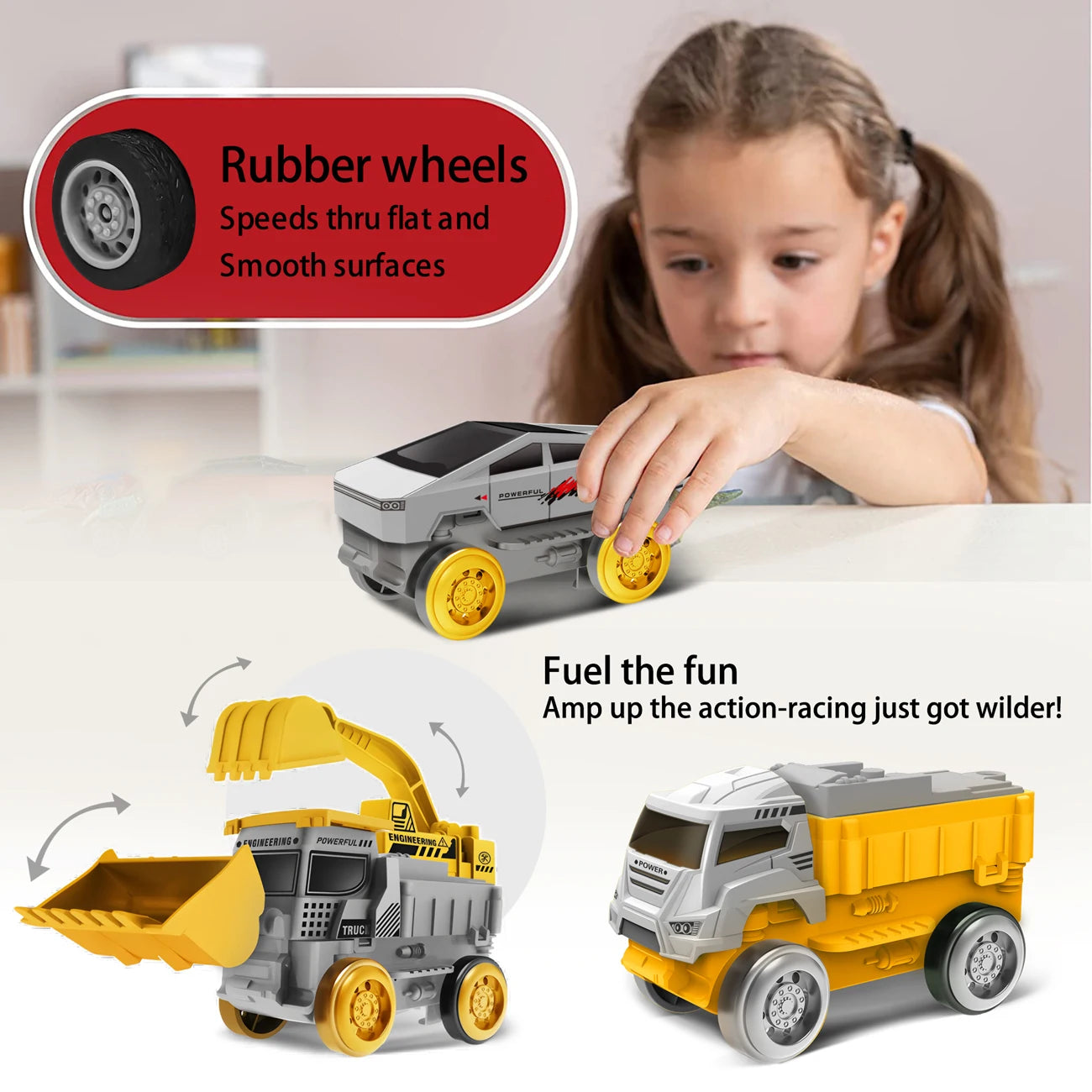 Magic Climbing Track Engineering Car Set - Educational Train Toy