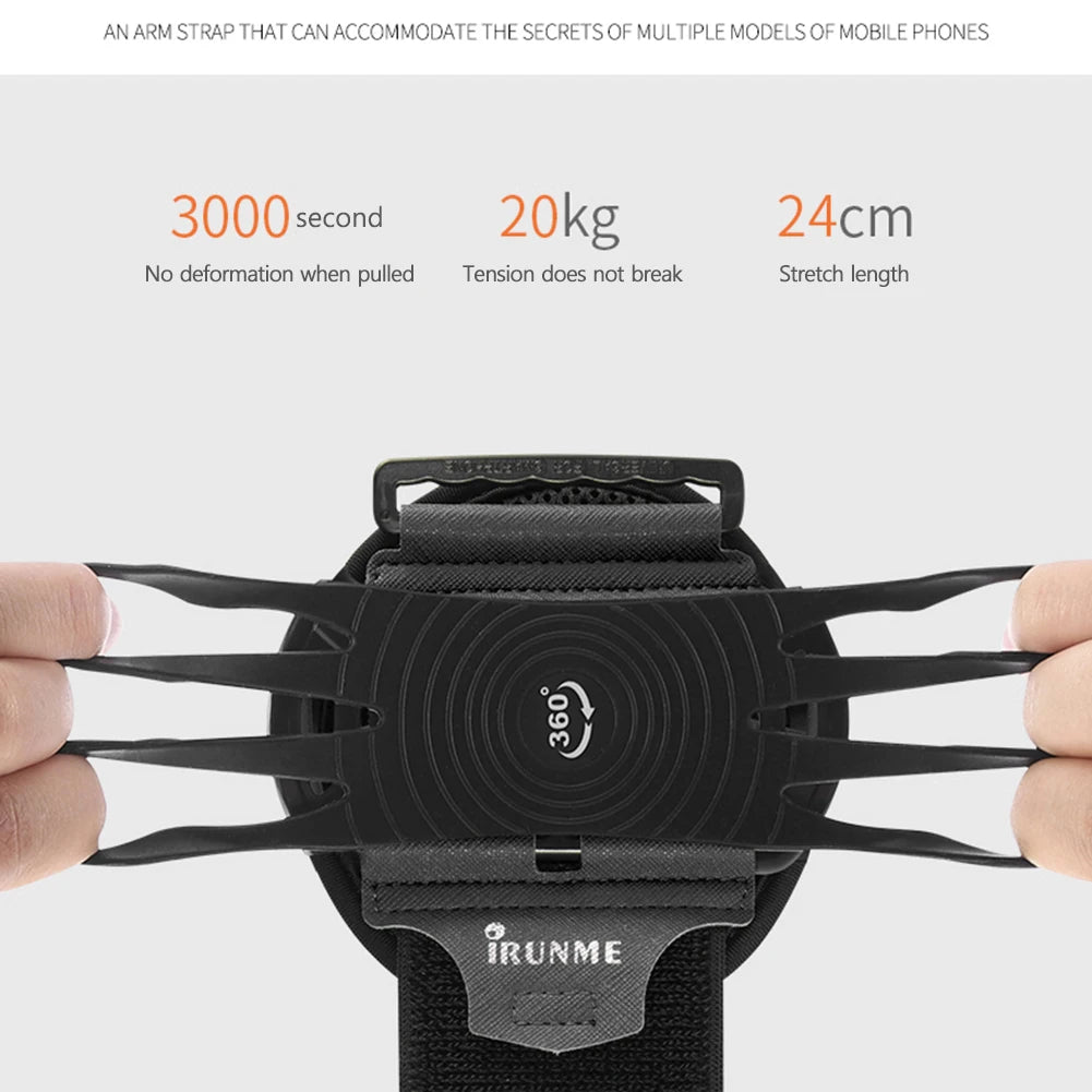 360-Rotatable Running Armband Phone Holder for Workout & Exercise